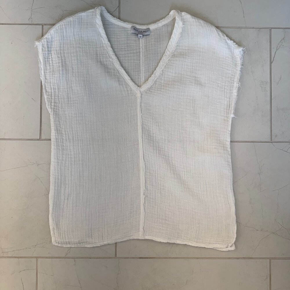 Michael Stars Crinkle Gauze Cotton Top